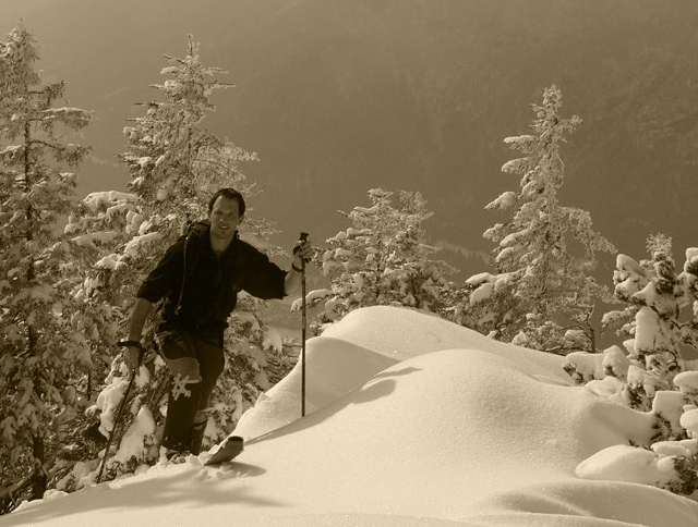 Telemarker: Peter Hutzler <br> Foto: Archiv Hutzler<br> Location: Christlum, Austria <br> Date: December 2004